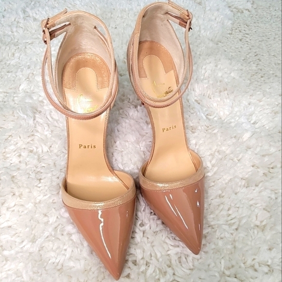 Christian Louboutin Uptown-Double Leather & Suede Lamé Pumps | Size 41 NWT - Picture 5 of 7